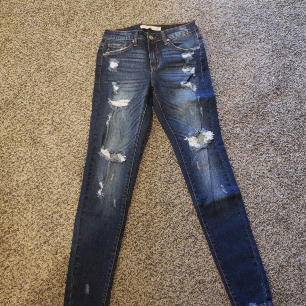 Distressed jeans